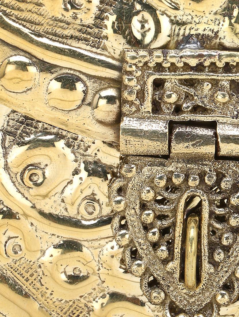 gold metal box clutch - 18209764 - Standard Image - 3