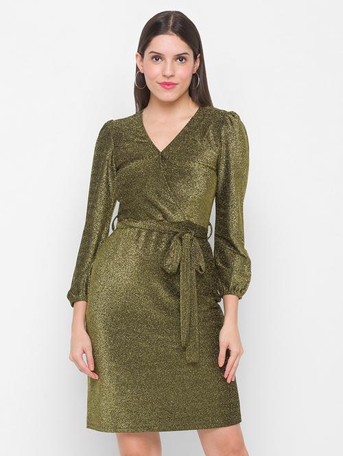tie front printed bodycon dress - 18210232 -  Standard Image - 0