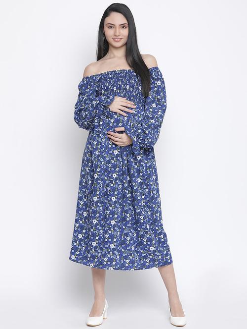 off shoulder floral maxi dress - 18210688 - Standard Image - 0