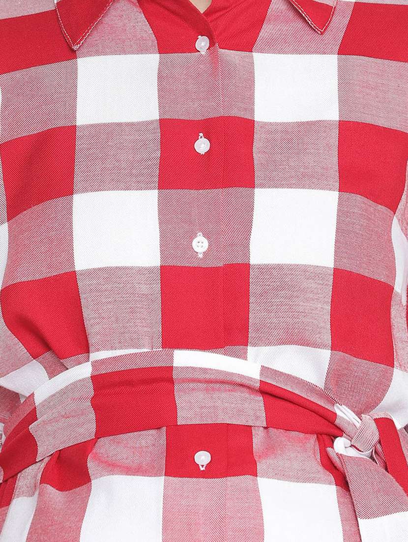 women long sleeves checkered maternity wear dress - 18210691 -  Standard Image - 3