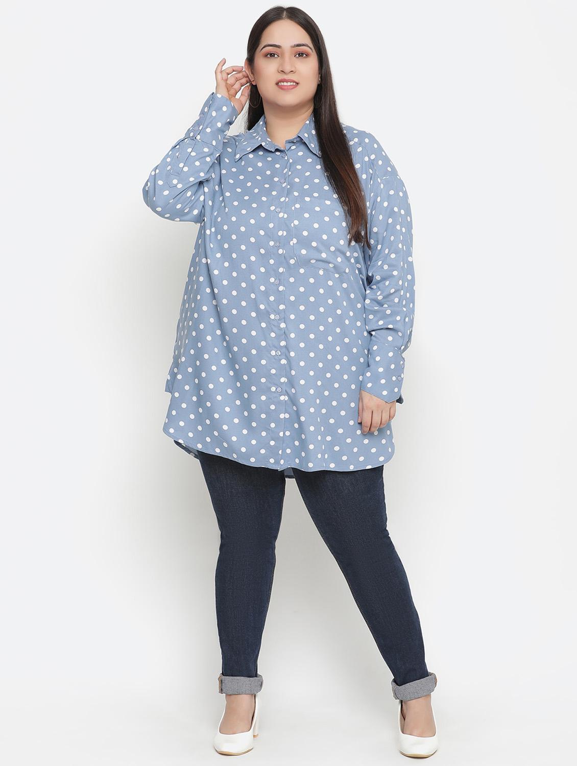 long sleeved polka dot shirt - 18210710 - Standard Image - 3