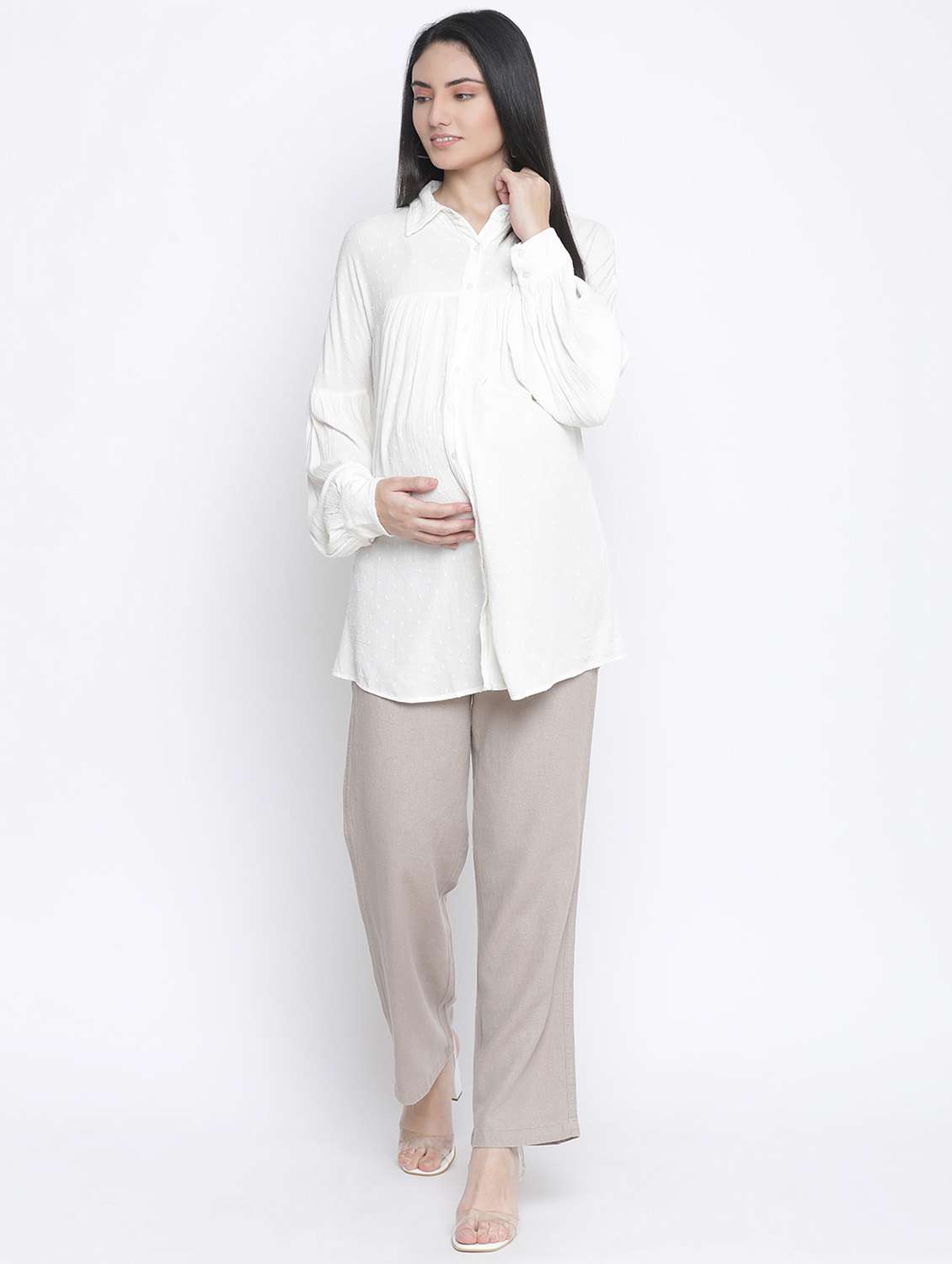 long sleeved solid shirt - 18210716 - Standard Image - 3