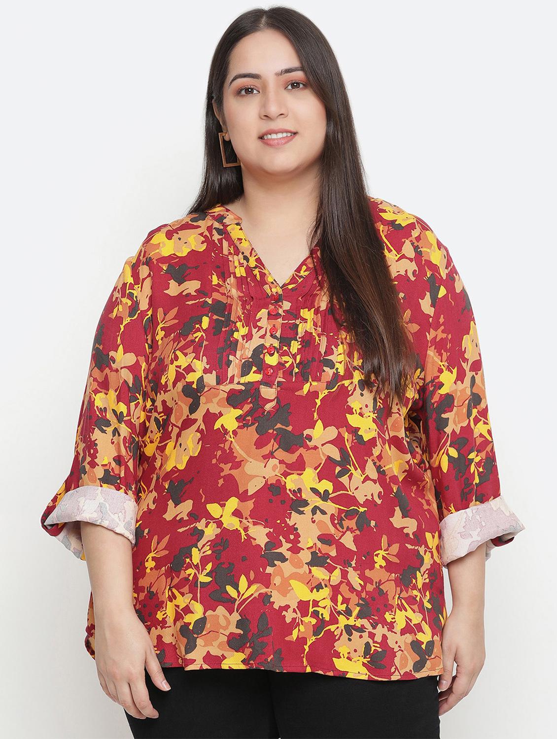 long sleeved checkered plus shirt - 18210721 -  Zoom Image - 0