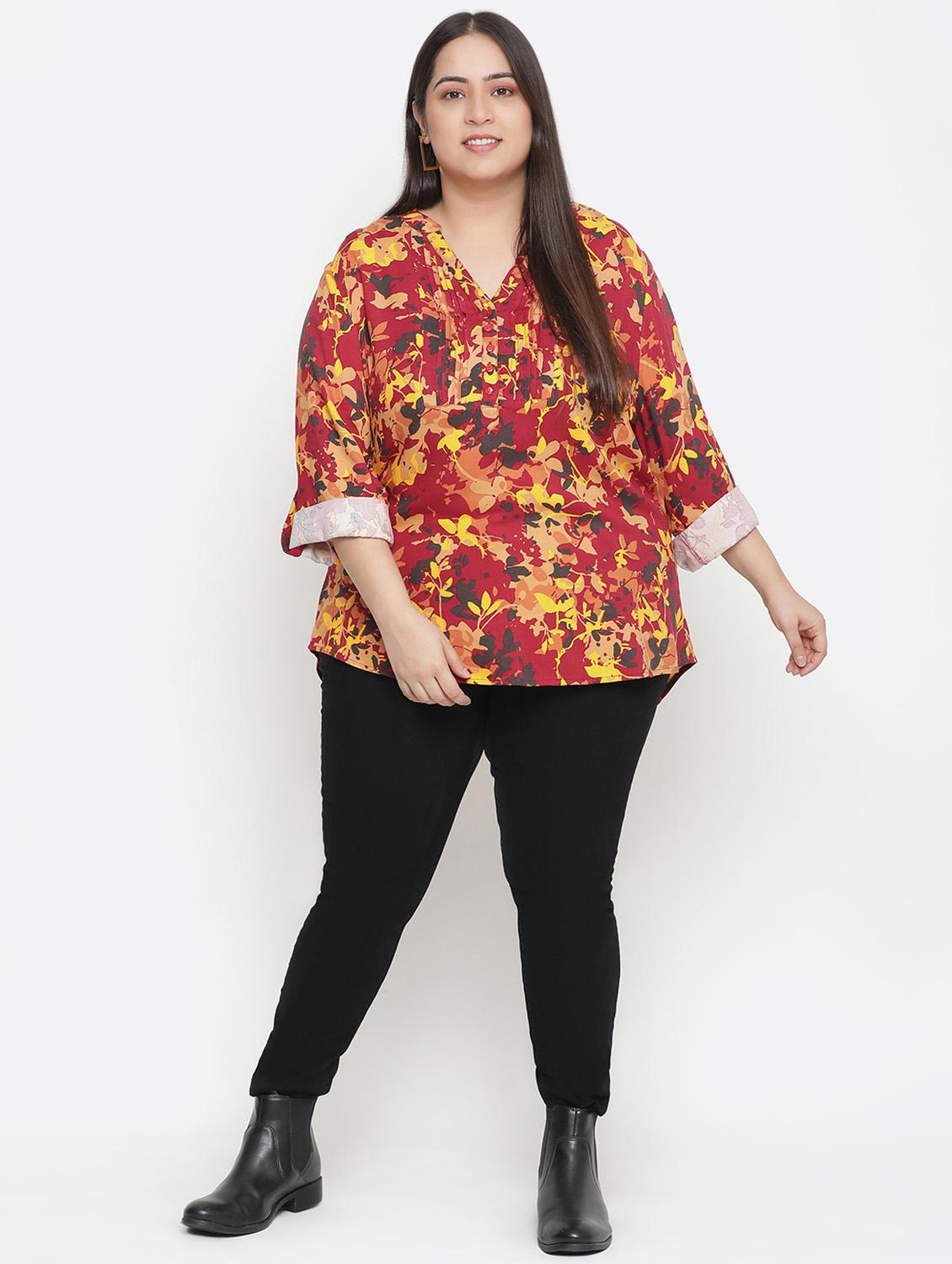 long sleeved checkered plus shirt - 18210721 - Standard Image - 3