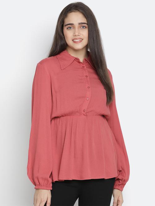 women's straight collared top - 18210725 -  Standard Image - 0