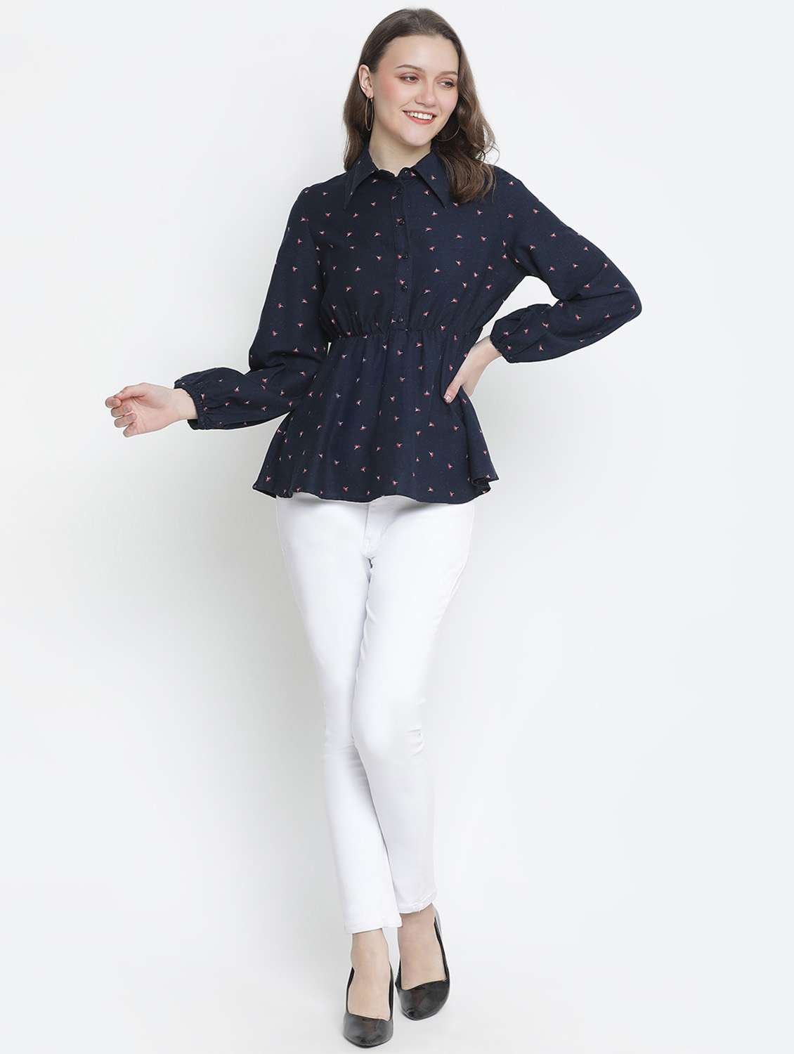long sleeved printed top - 18210726 -  Standard Image - 3