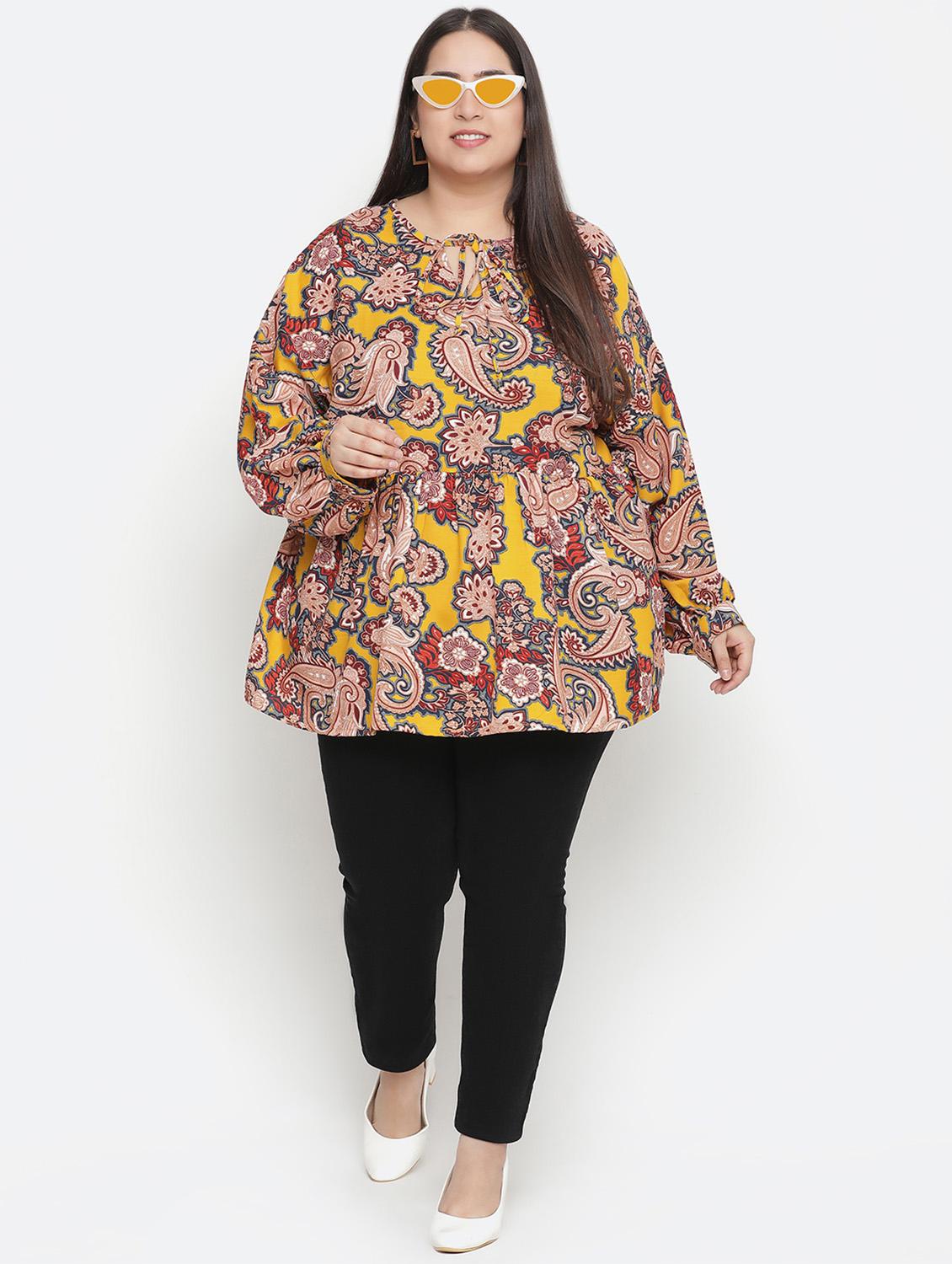 women's a line tie-up neck top - 18210739 - Standard Image - 3