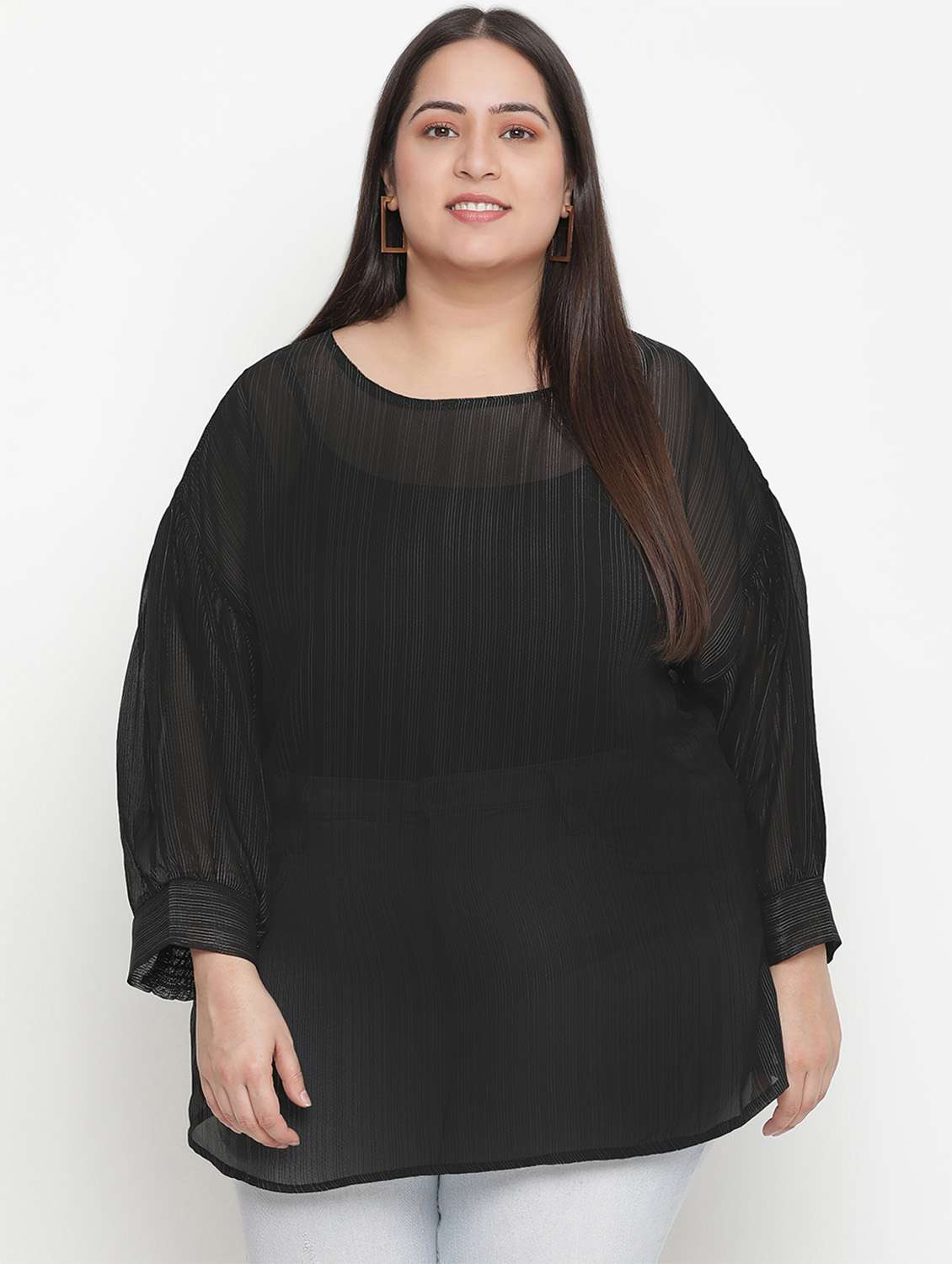 women's straight round neck top