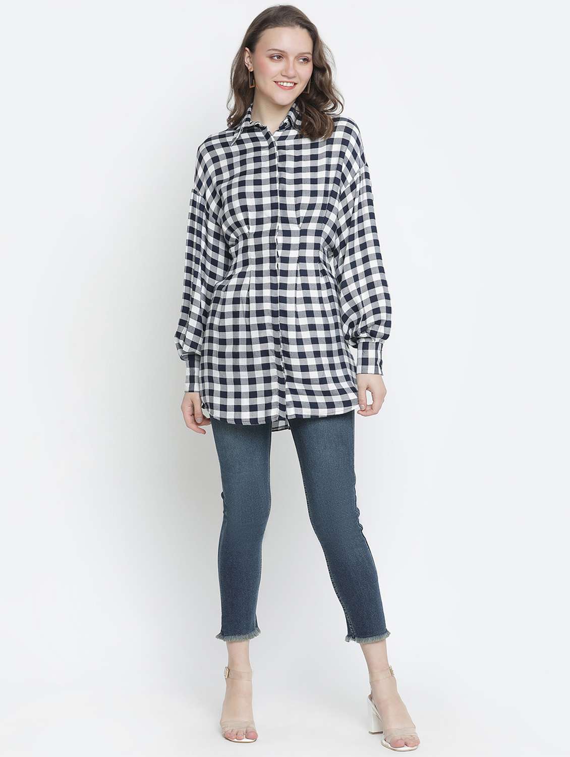 concealed placket a-line tunic - 18210777 -  Standard Image - 3