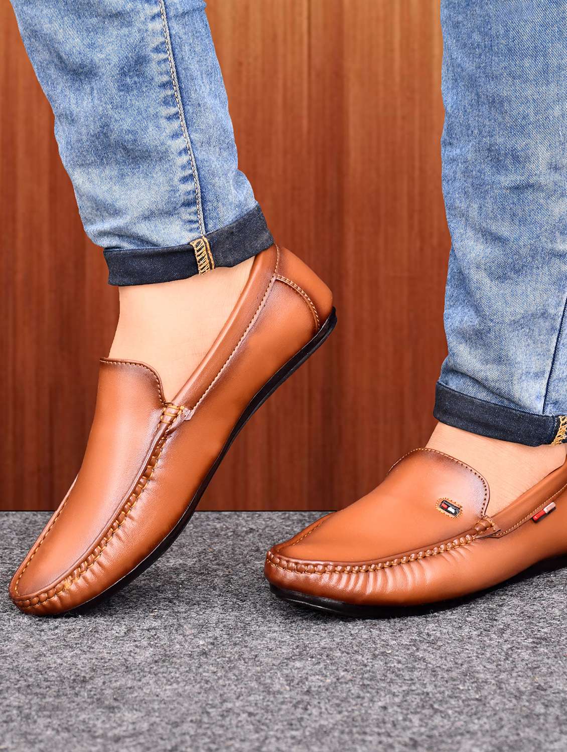 cheap tan loafers