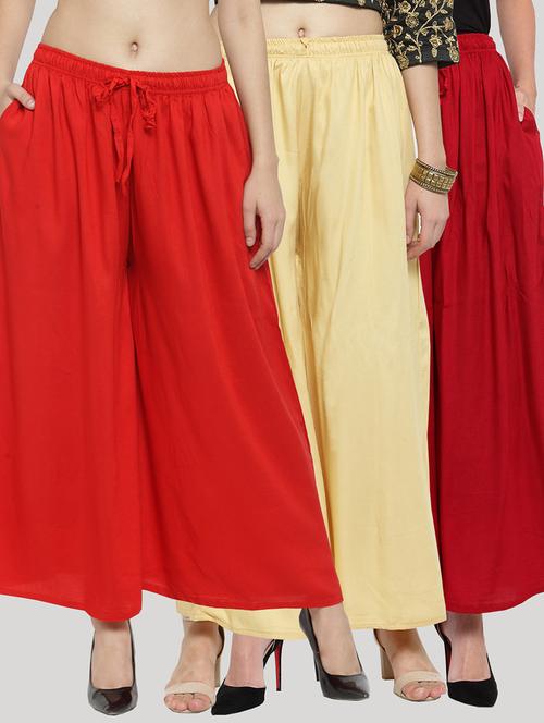 set of 3 solid palazzo  - 18212212 -  Standard Image - 0