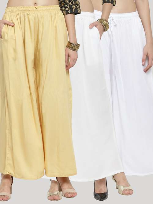 set of 3 solid palazzo  - 18212222 -  Standard Image - 0