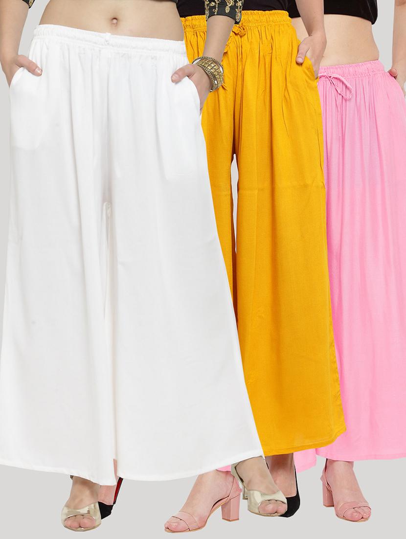 set of 3 solid palazzo  - 18212238 -  Zoom Image - 0