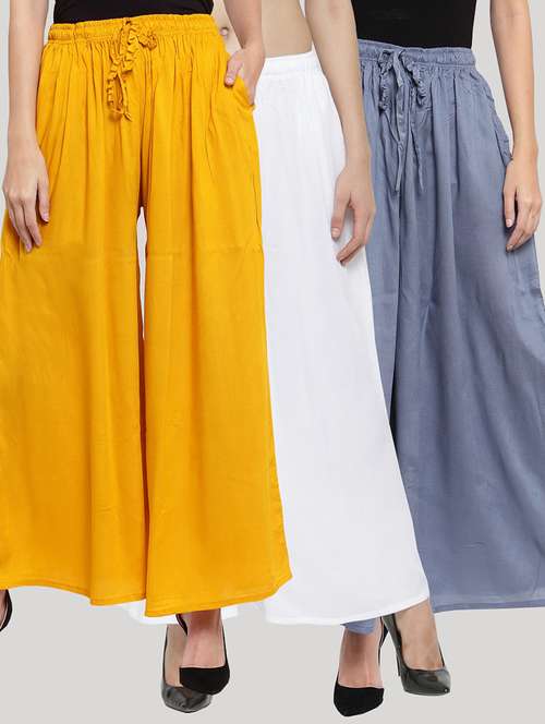 set of 3 solid palazzo  - 18212245 -  Standard Image - 0