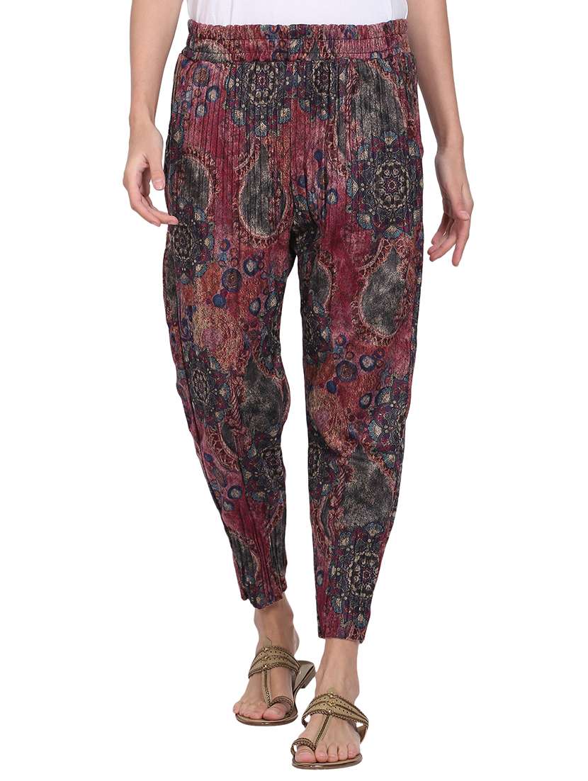 multi colored printed harem pants - 18212543 -  Zoom Image - 0