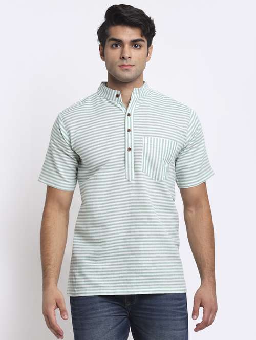 green striped short kurtas kurta - 18212930 -  Standard Image - 0