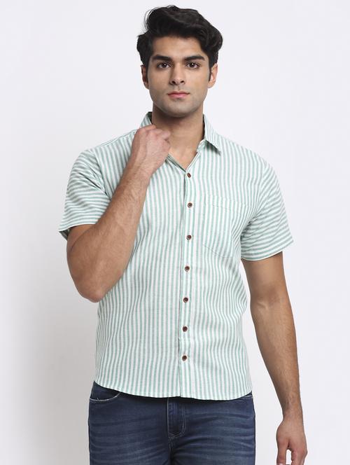 mens stripes casual shirt - 18213102 - Standard Image - 0