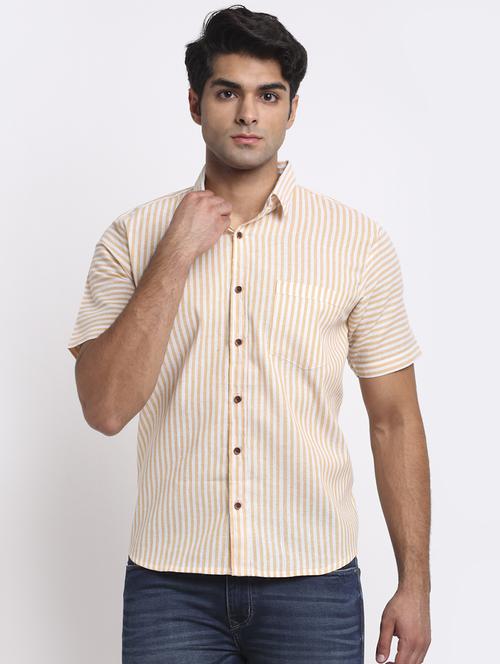 mens stripes casual shirt - 18213104 - Standard Image - 0