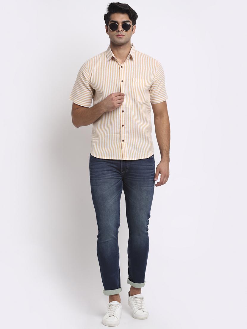 mens stripes casual shirt - 18213104 - Standard Image - 3