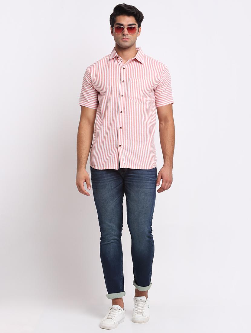 mens stripes casual shirt - 18213107 - Standard Image - 3