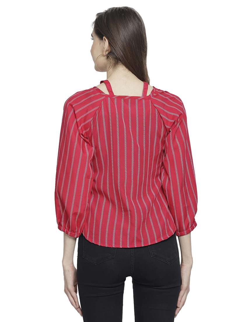 women's straight boat neck top - 18214106 - Standard Image - 3