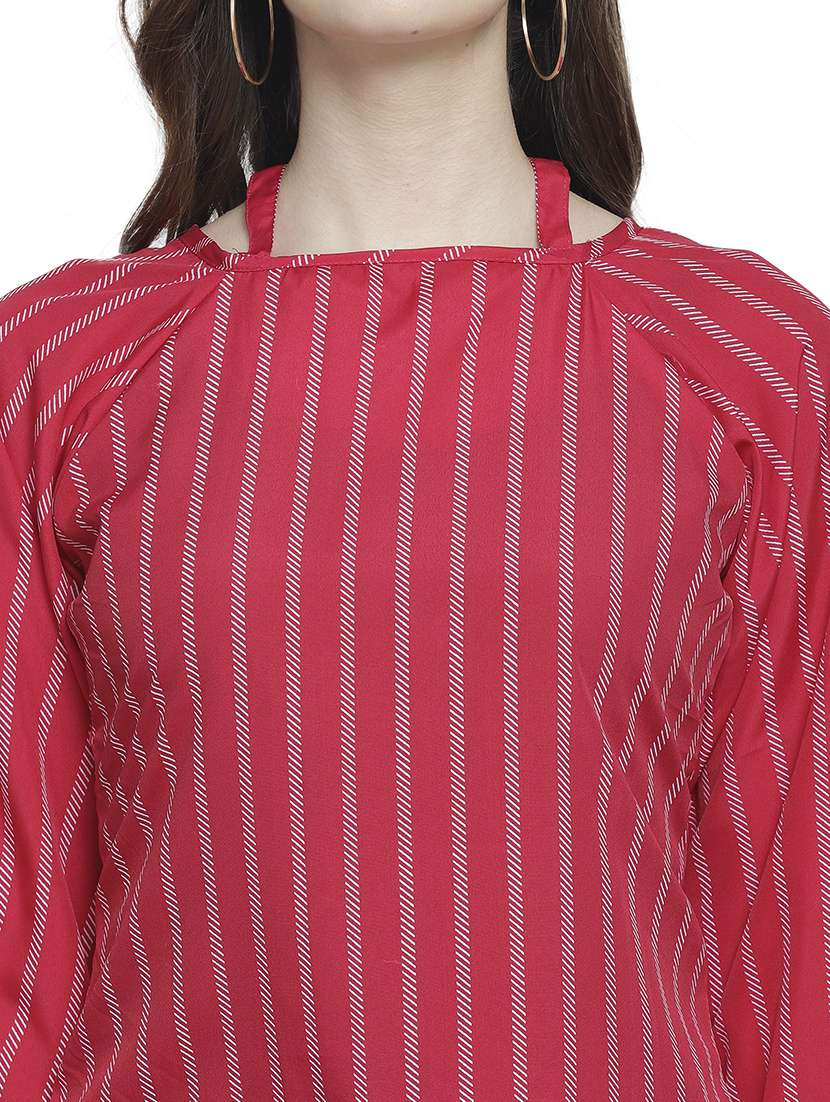 women's straight boat neck top - 18214106 - Standard Image - 5