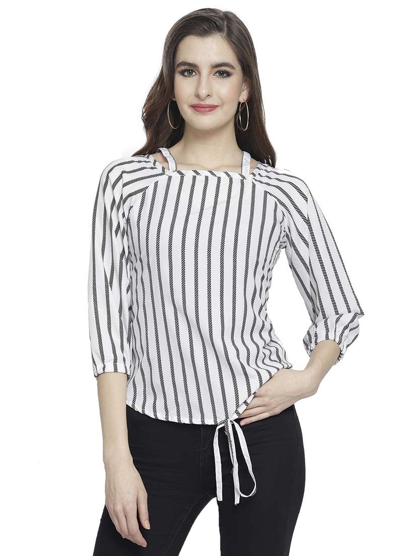 women's straight boat neck top - 18214107 - Zoom Image - 0