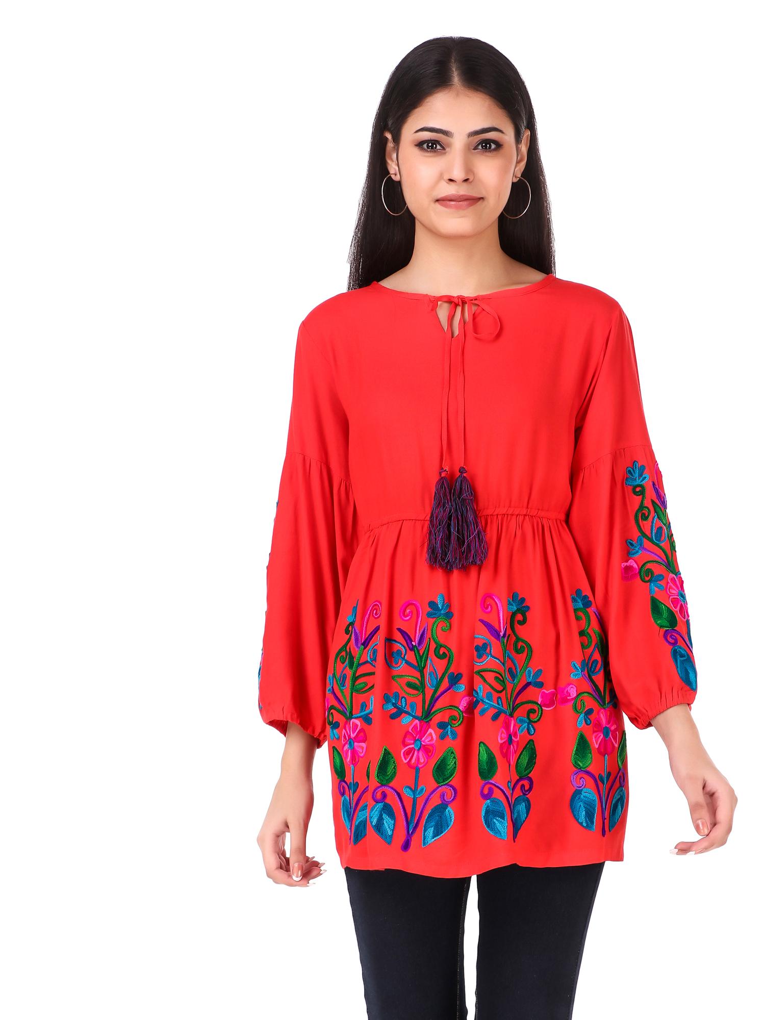 orange rayon top - 18215137 - Zoom Image - 0