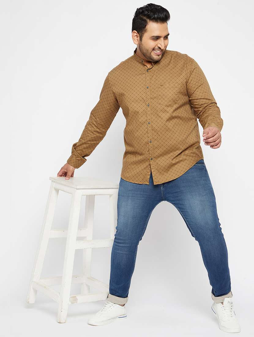 beige printed casual shirt - 18215143 -  Standard Image - 3