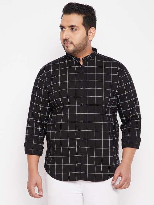 black checkered casual shirt - 18215144 -  Standard Image - 0
