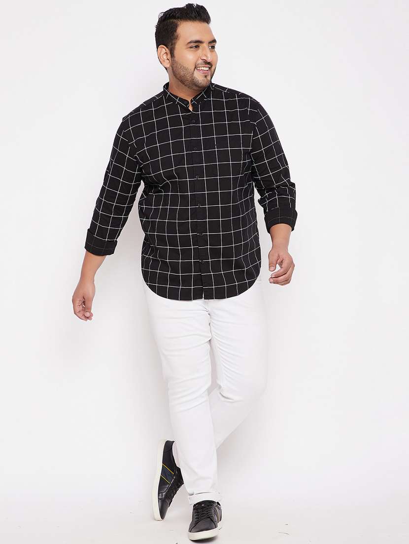 black checkered casual shirt - 18215144 -  Standard Image - 3
