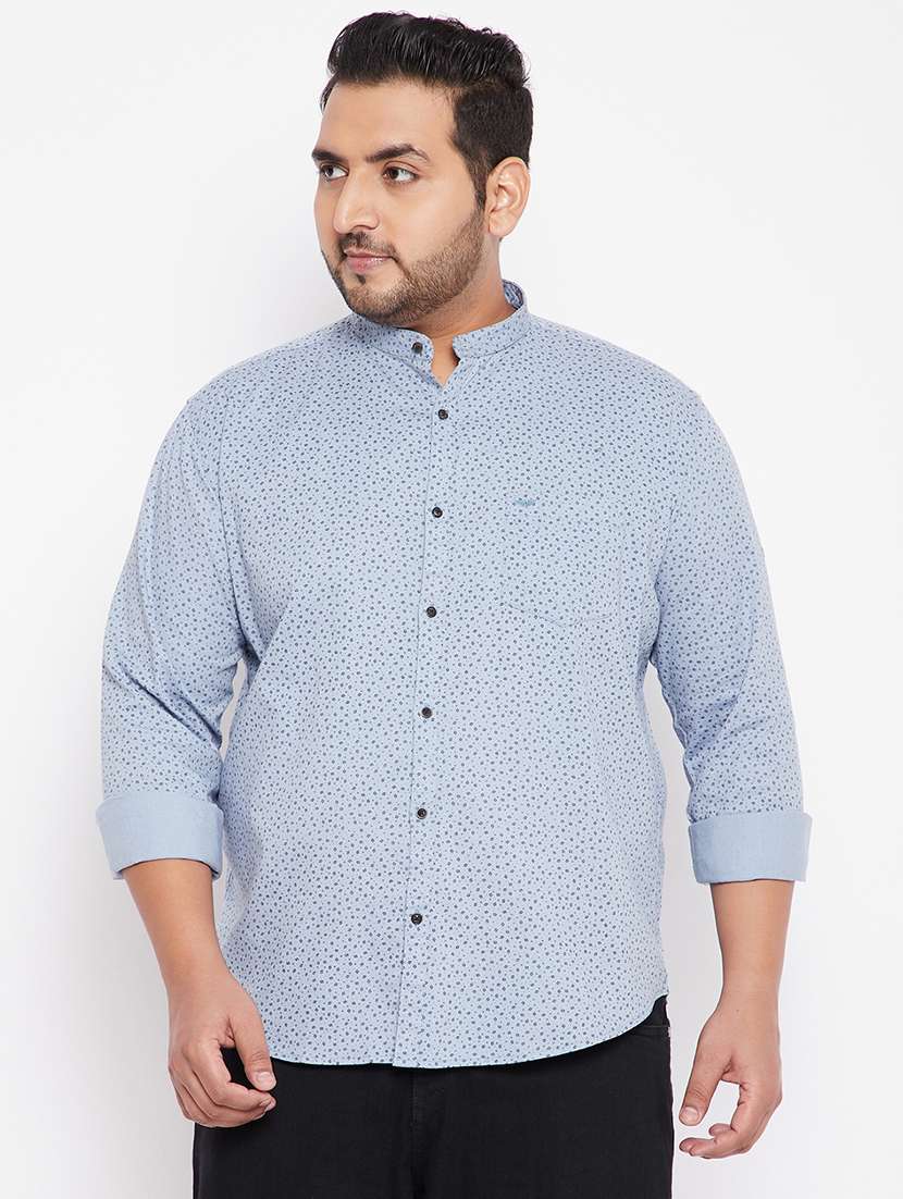 mens micro print casual shirt