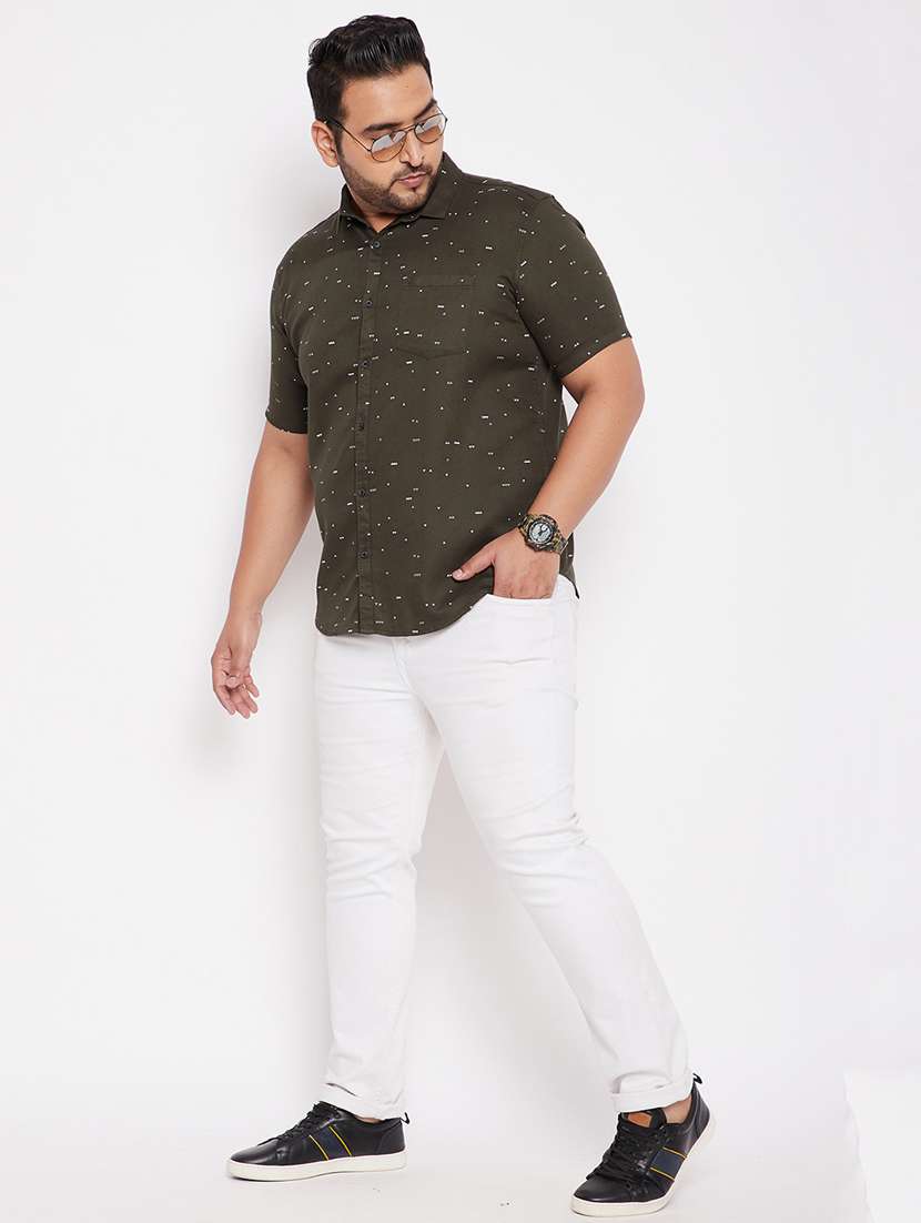 mens micro print casual shirt - 18215208 -  Standard Image - 3