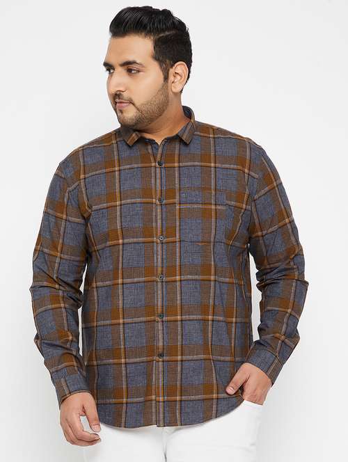 mens checks casual shirt - 18215231 - Standard Image - 0