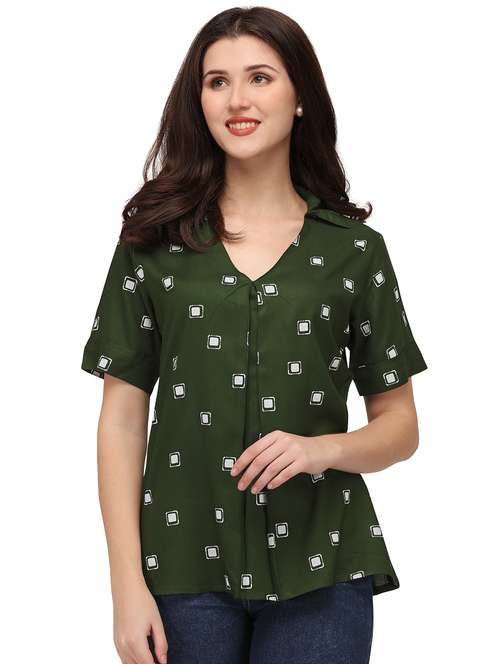 women's a line collared top - 18215611 -  Standard Image - 0