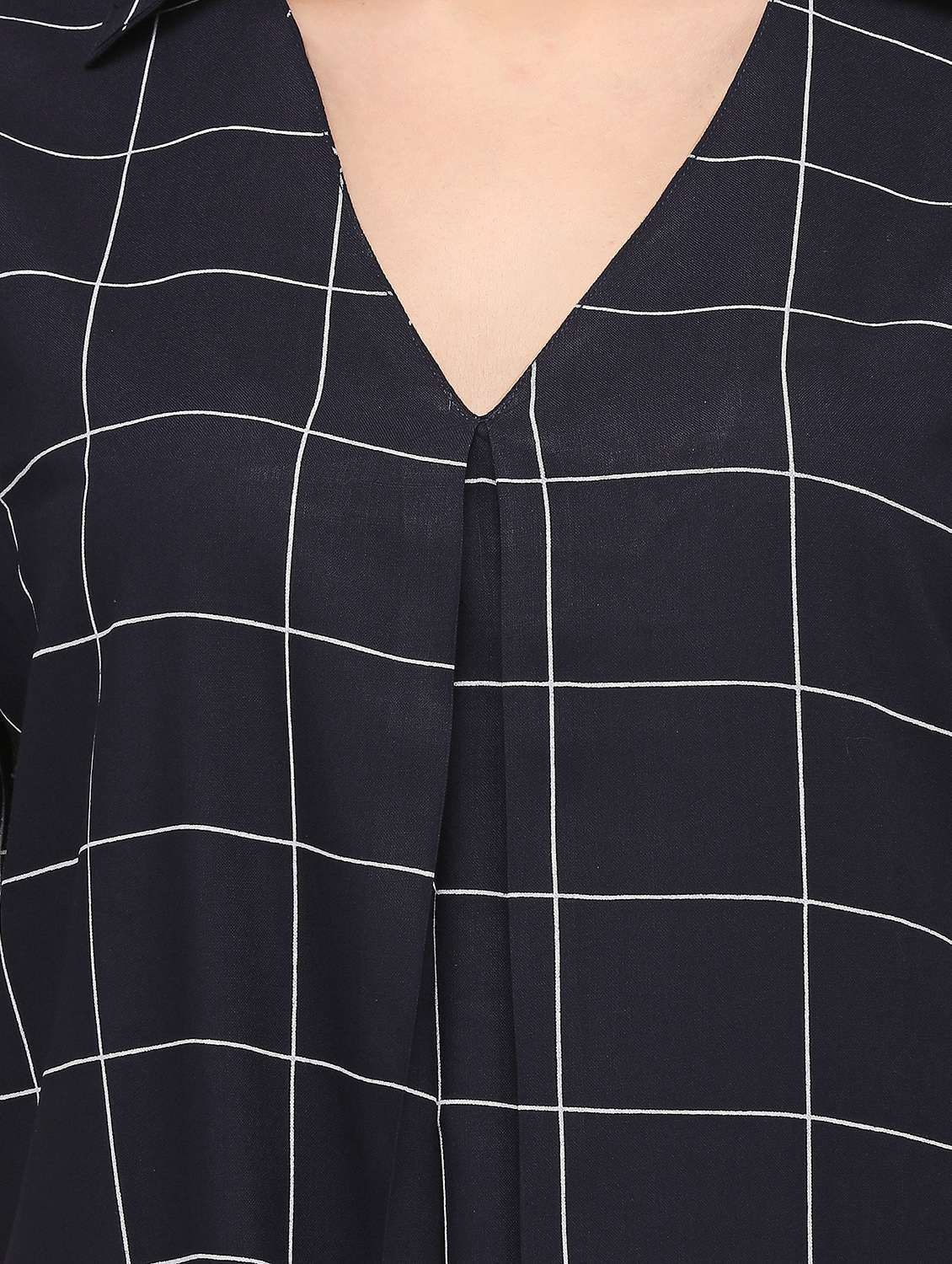women's straight collared top - 18215617 - Standard Image - 3