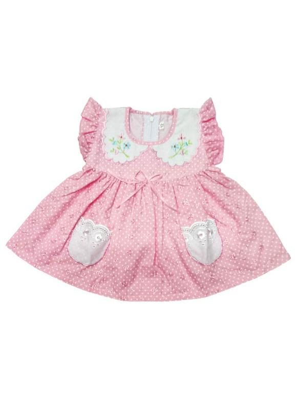 girls round neck cap sleeve frock - 18217129 - Zoom Image - 0