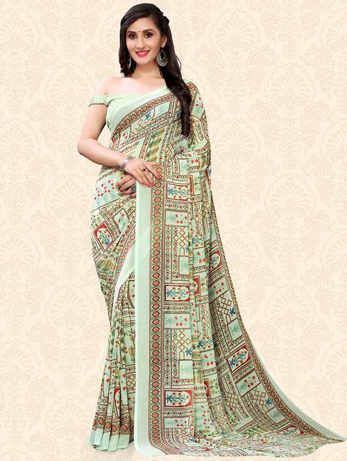 floral printed saree - 18217189 -  Standard Image - 0