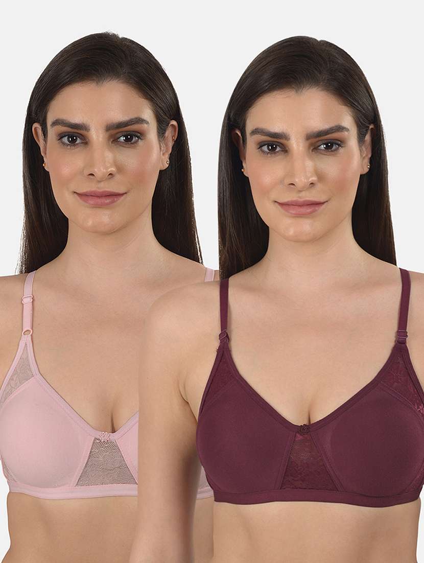 set of 2 solid combos bra