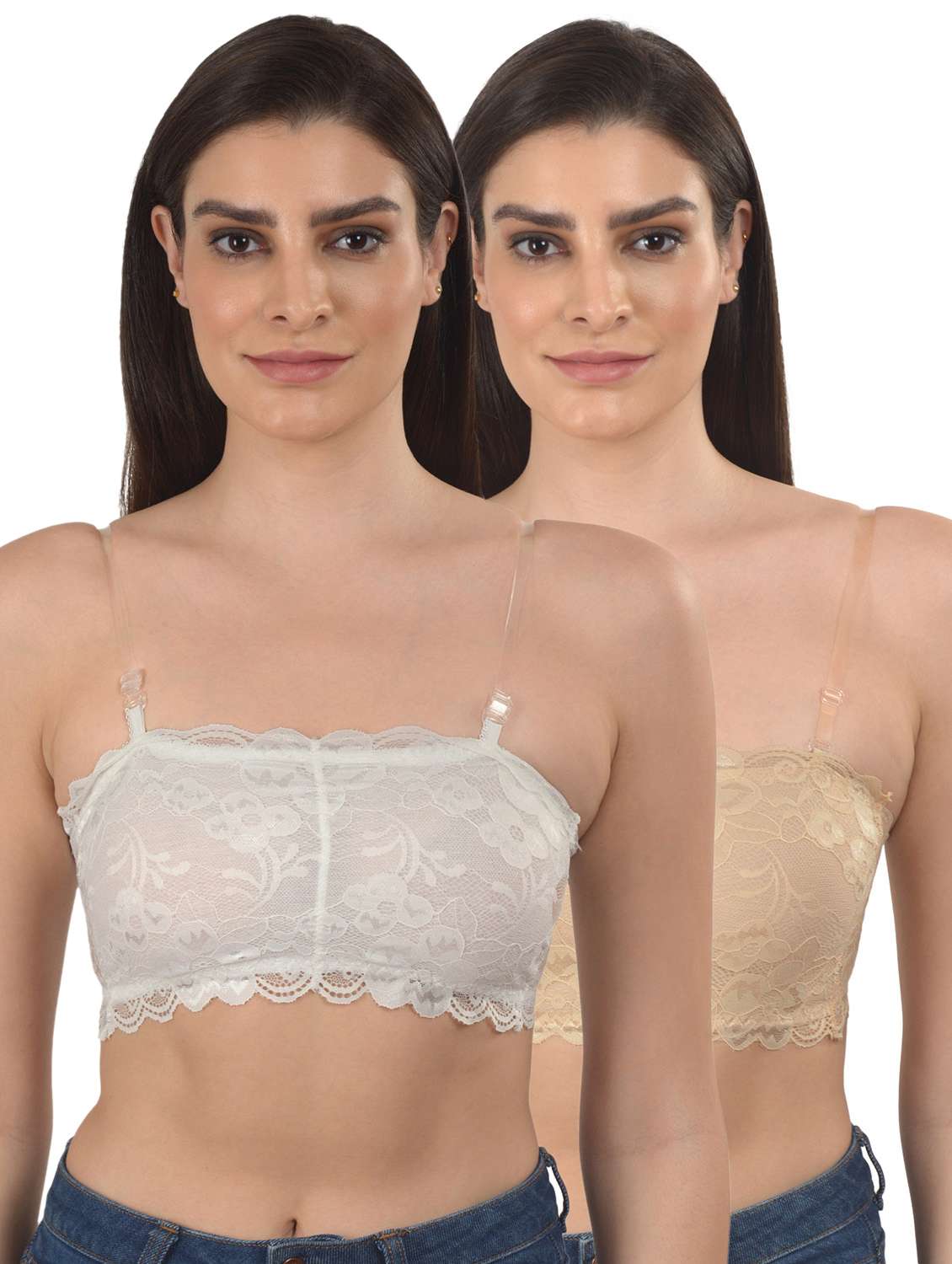 set of 2 solid tube bra - 18217955 - Zoom Image - 0