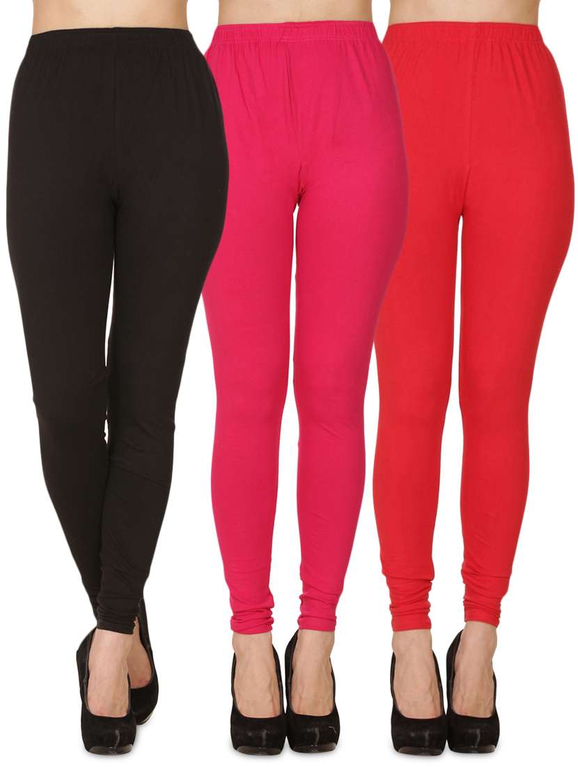 pack of 3 solid full length legging