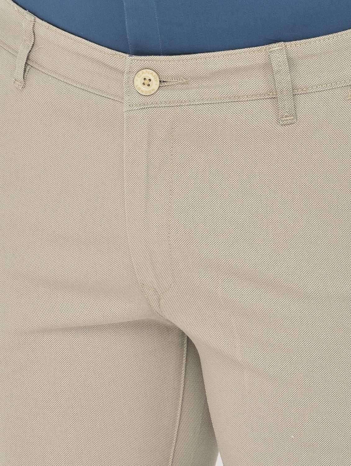 beige textured casual trouser - 18218807 -  Standard Image - 5