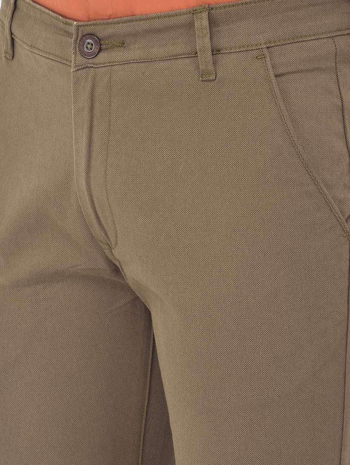 brown textured casual trouser - 18218808 -  Standard Image - 5