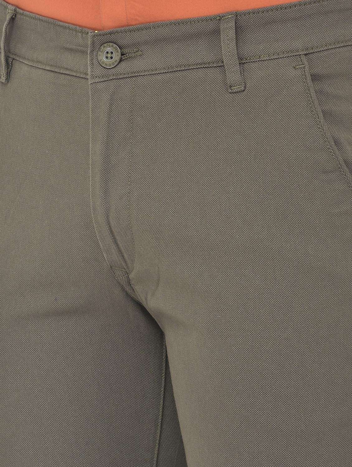 grey textured casual trouser - 18218809 -  Standard Image - 5