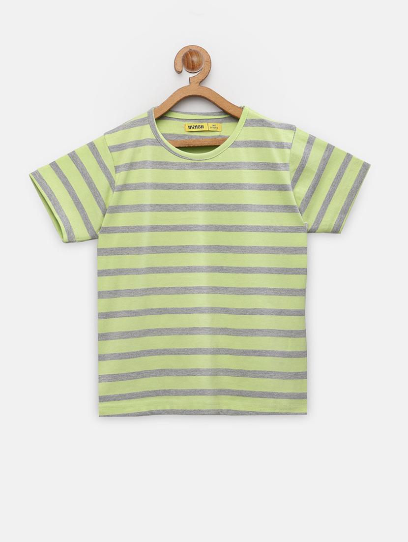 green striped regular tee - 18218869 - Zoom Image - 0