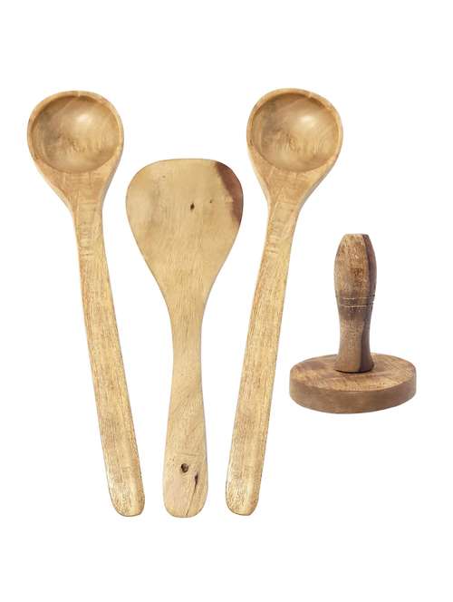 Buzykart� Wooden 3 Ladles & 1 Masher
