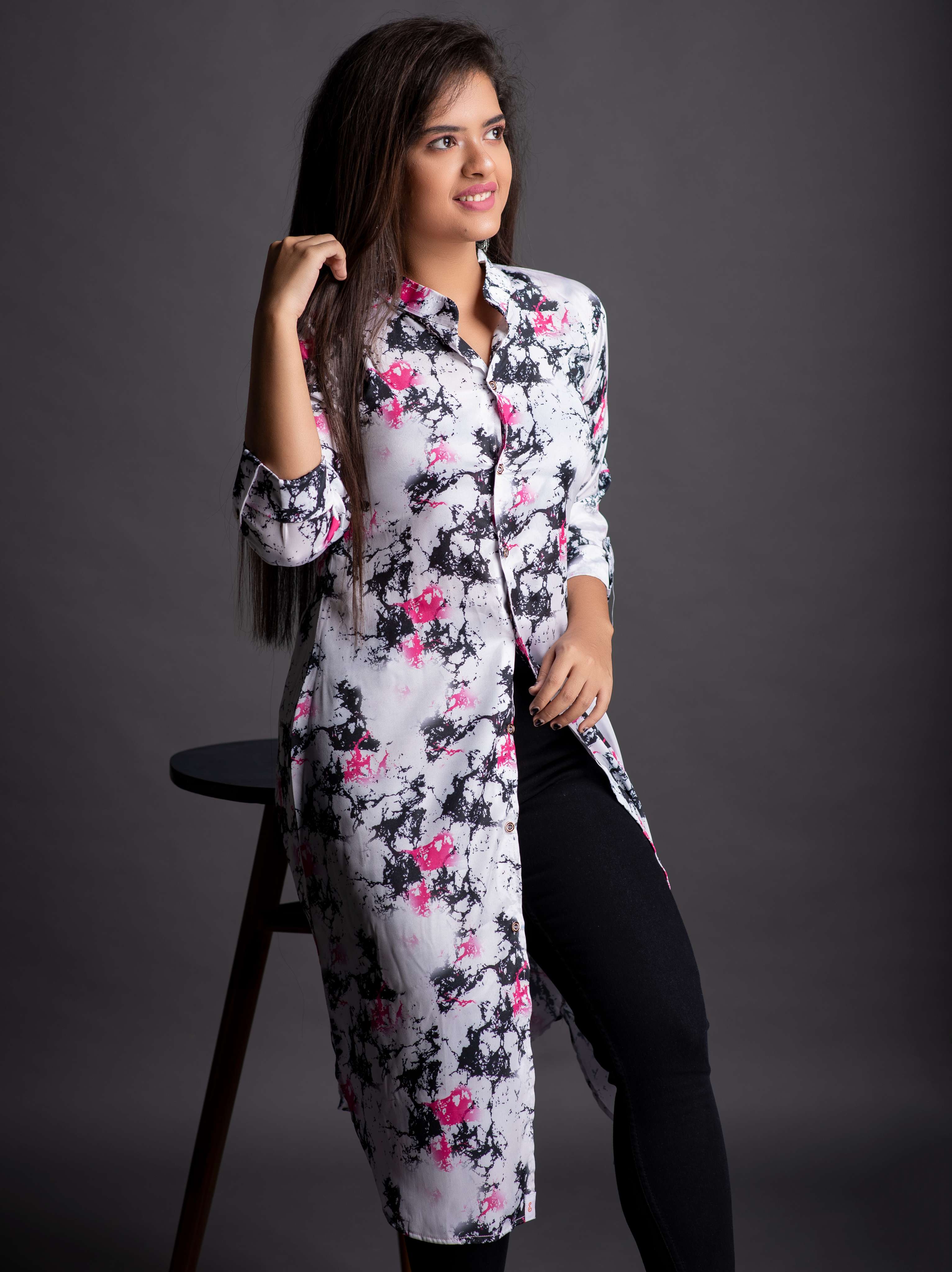 women's front slit kurta - 18219207 -  Standard Image - 3