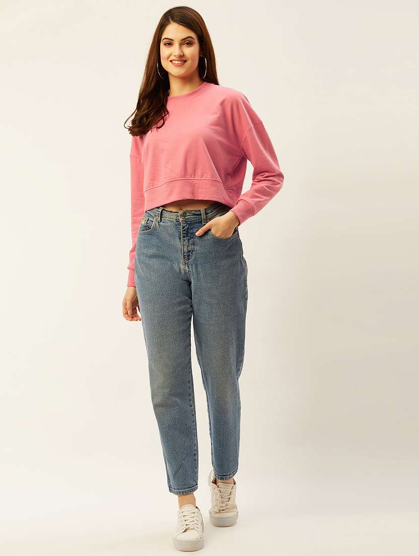 women's plain sweatshirt - 18221207 - Standard Image - 3