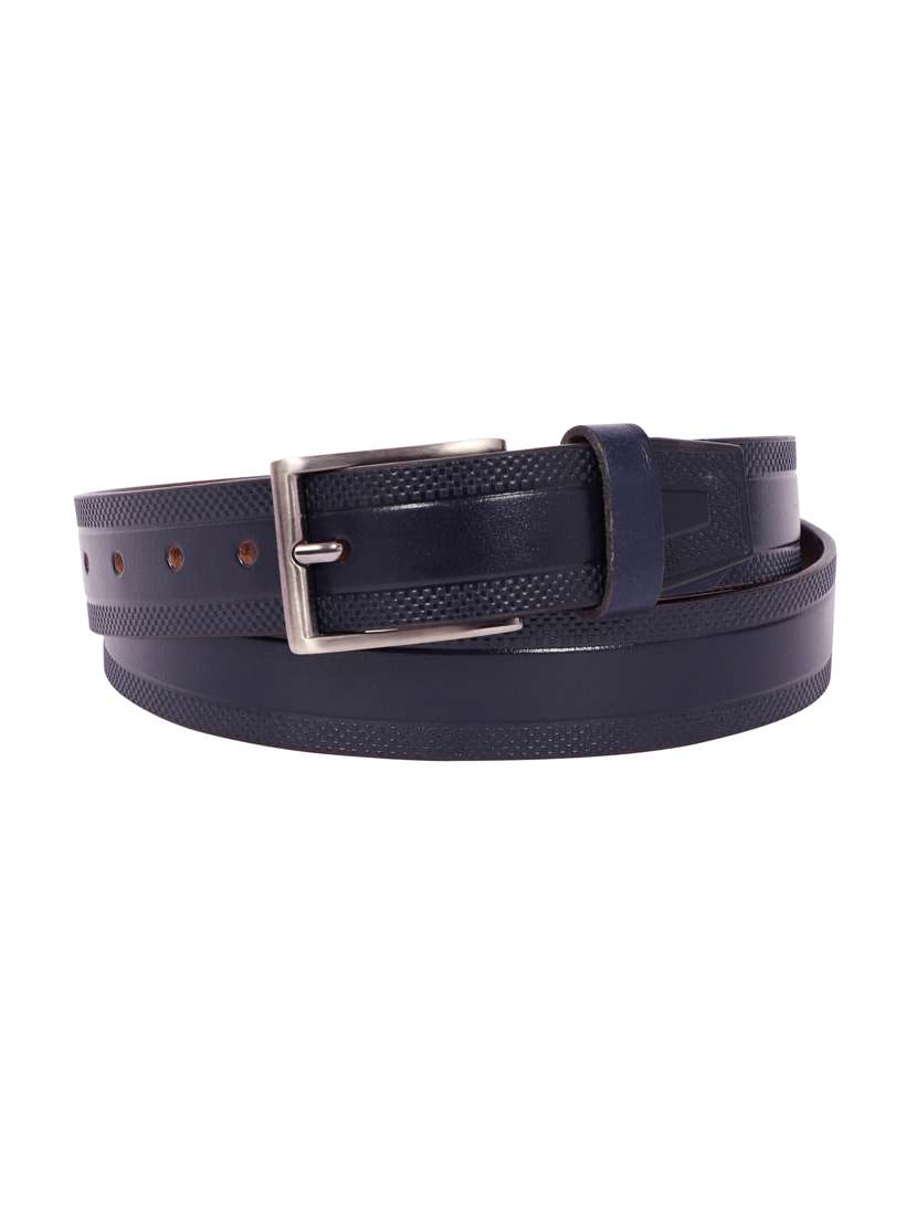 blue leather belt