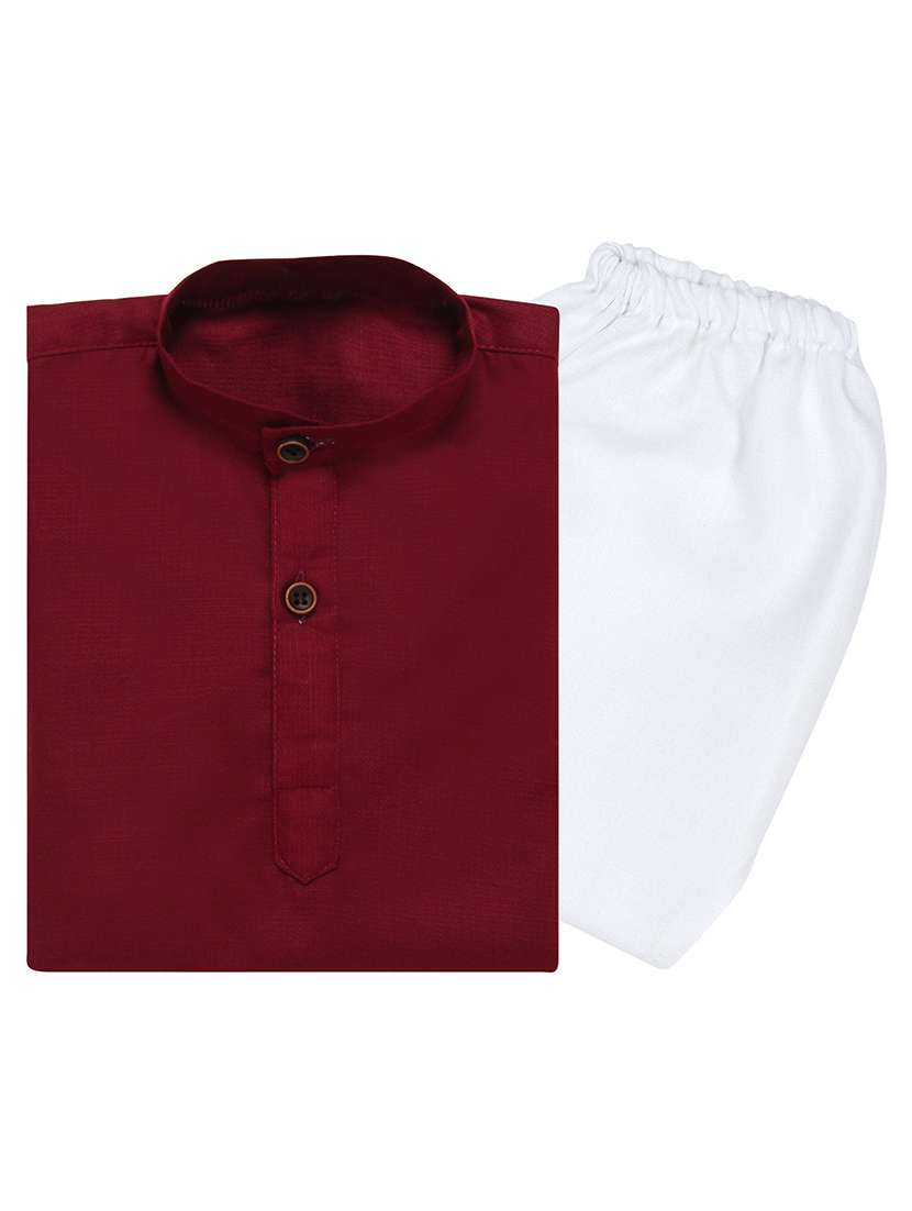 brown solid kurta set - 18221750 -  Standard Image - 3